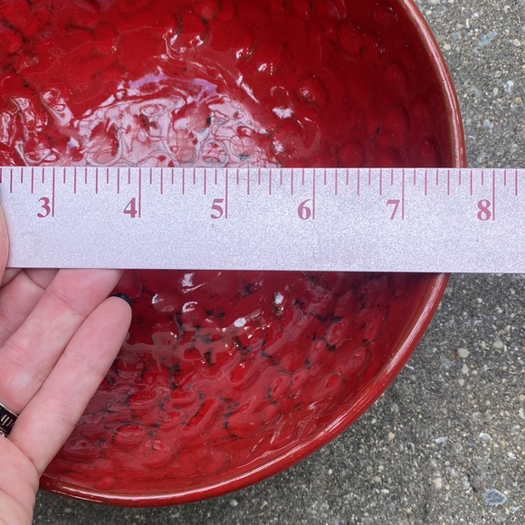 Noemi Ceramiche Umbria Italy PASTA DESSERT SOUP BOWL RED - Picture 7 of 9